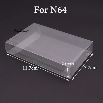 10PCS Clear Transparent Game Cartridge Cases – CIB Plastic PET Protectors for N64, NES, SNES, GB, GBA, GBC, NGPC, Switch & PS5