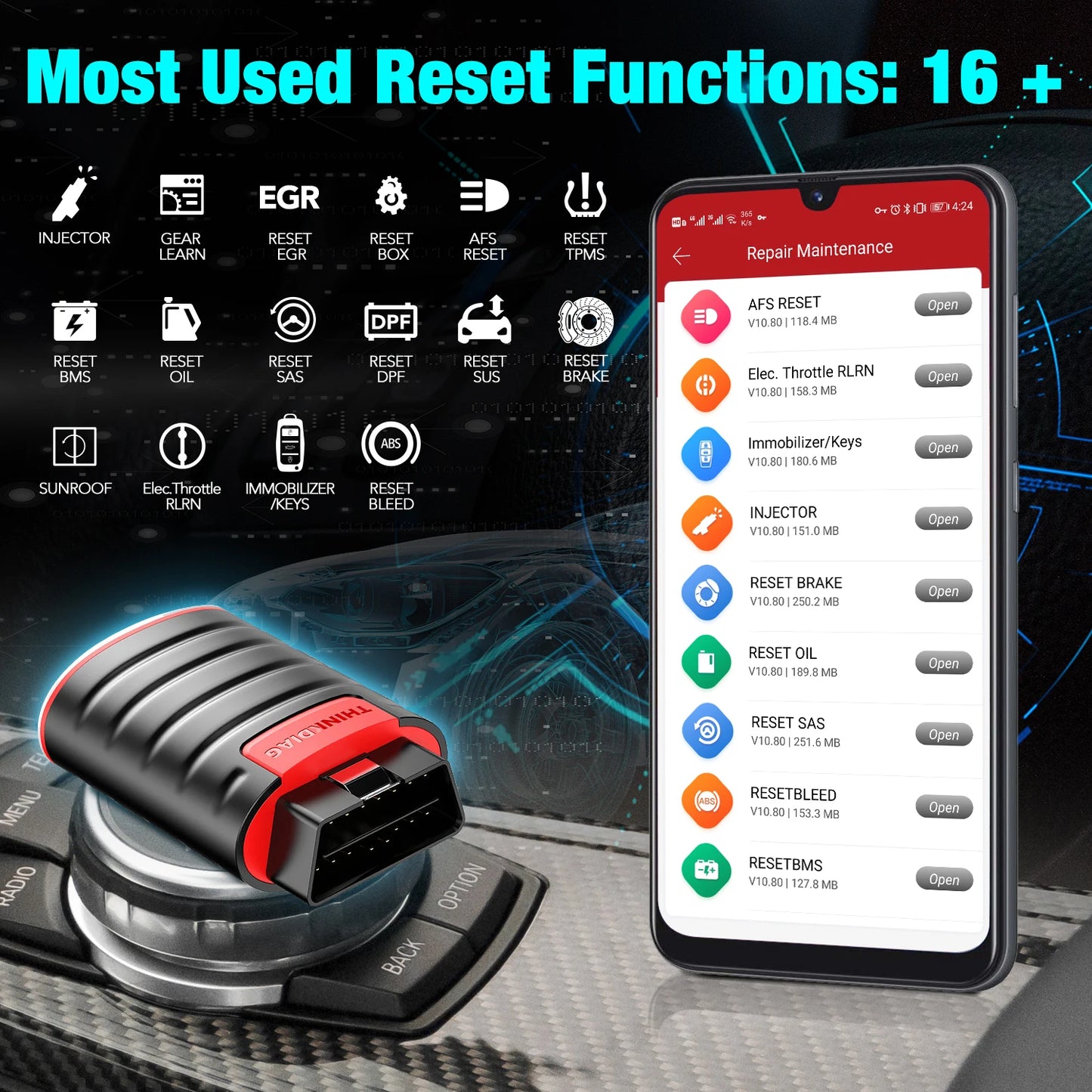THINKCAR Thinkdiag OBD2 Scanner – Full Software Bidirectional Car Diagnostic Tool
