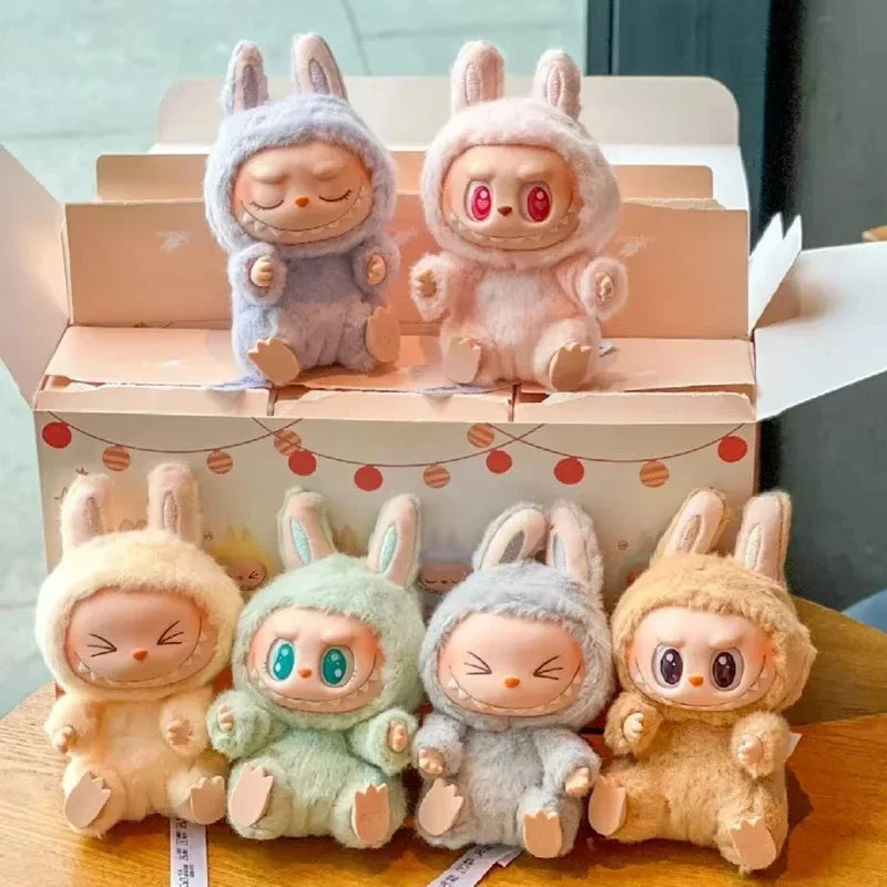 1:1 High-Quality Macaron 2nd The Monsters Labubu Sitting Party Vinyl Plush Blind Box Doll Gift