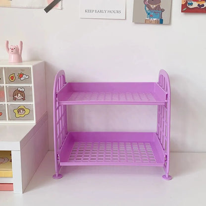 High-Quality Horizontal Desktop Storage Shelf – Simple Multi-Tier Dormitory & Office Organizer – Space-Saving Storage Solution