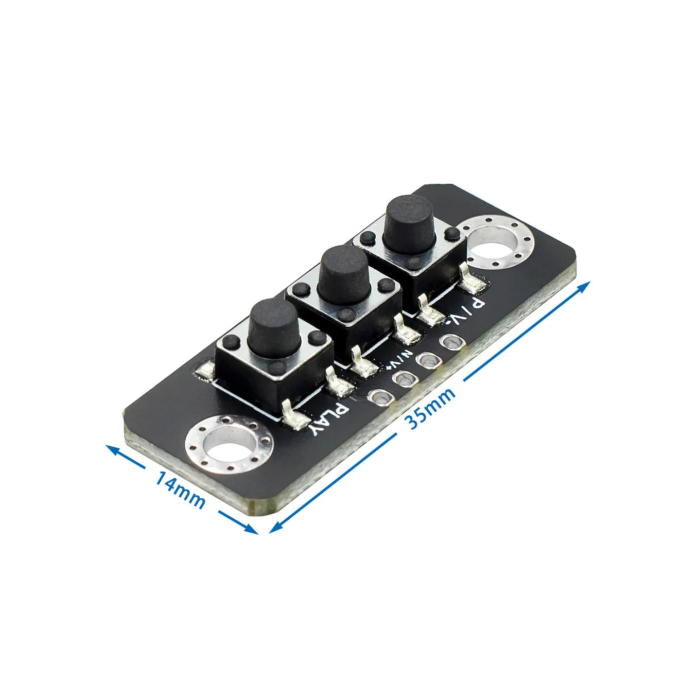 Independent Button Module - 1 to 6 Bit MCU Micro Switch Board for Bluetooth Power Amplifiers and DIY Electronics
