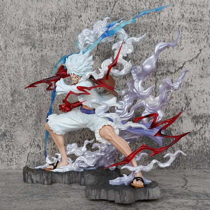 25cm One Piece Raiden Five Gear Nica Lightning Luffy Action Figure – Collectible Statue Toy for Decoration & Gifts