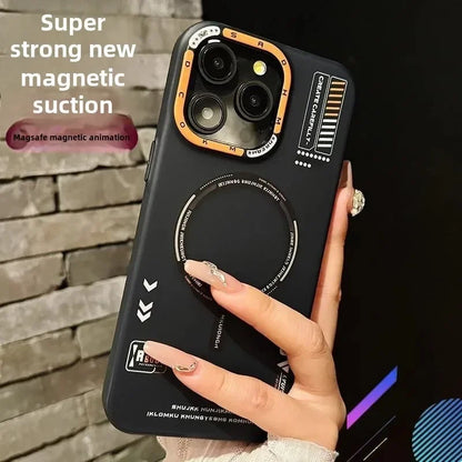 Matte Magnetic Phone Case - Frosted MagSafe Cover with Metal Lens Frame for iPhone 13-17 Pro Max, Air & Wireless Charging