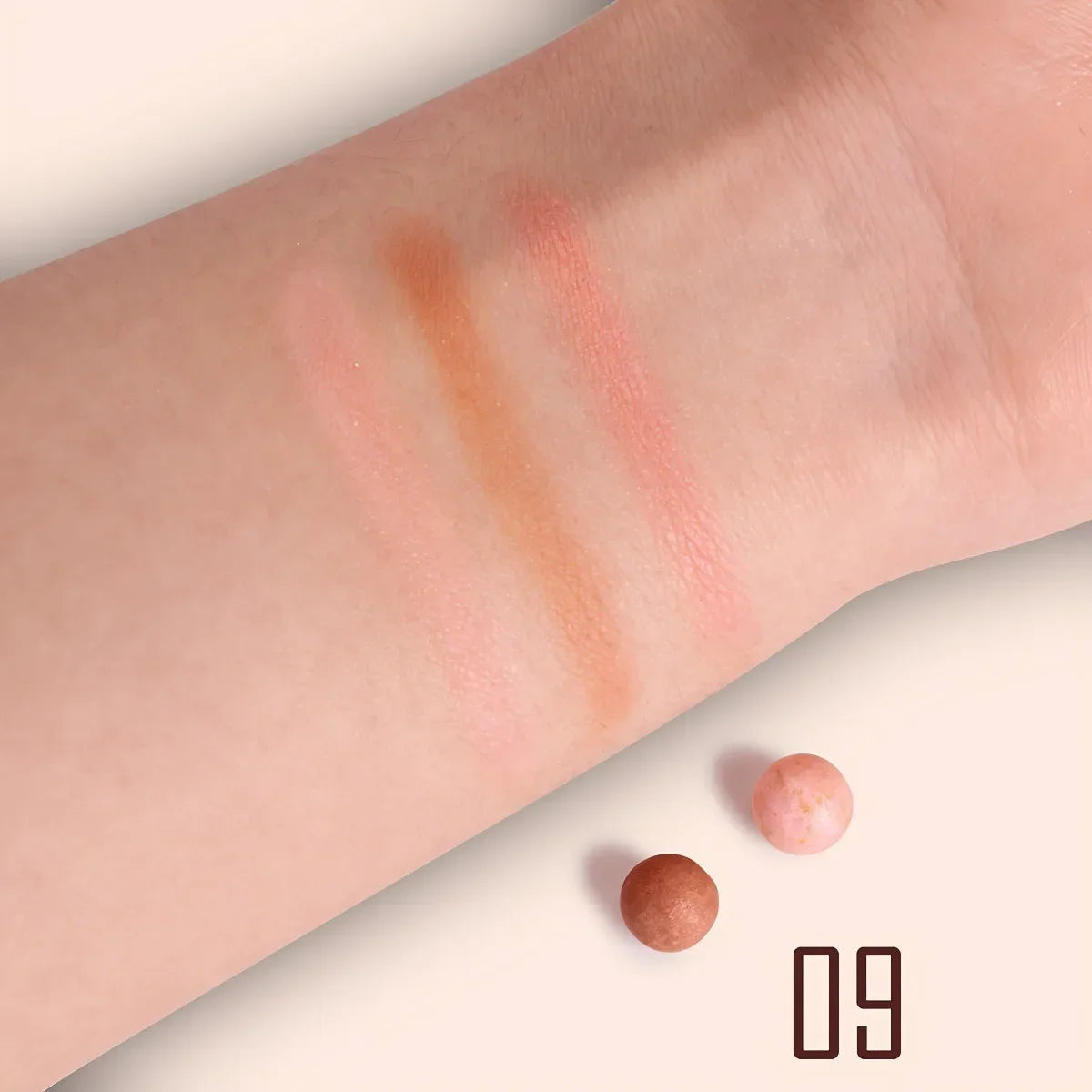 Roll-On Blush Makeup - Long Lasting Shimmer & Matte Finish with 3D Glossy Texture Brush