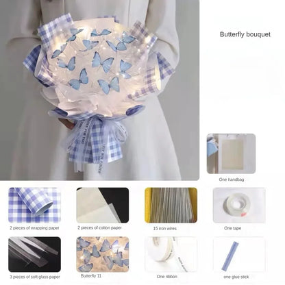 Butterfly Bouquet DIY – Handmade Artificial Flowers, Thoughtful Gift for Girlfriend, Birthday, Proposal & Wedding Decoration