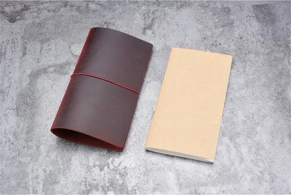 7-Color DIY Leather Notebook Cover – A5, Standard, Pocket, and Passport Sizes, Travel Journal Covers