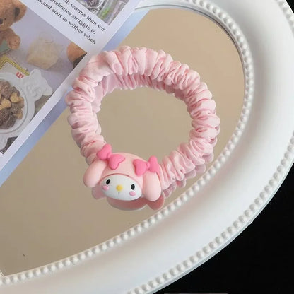 5-Piece Cartoon Hair Tie Set - Cute Elastic Hair Bands, Hair Loops & Headband Accessories for Girls