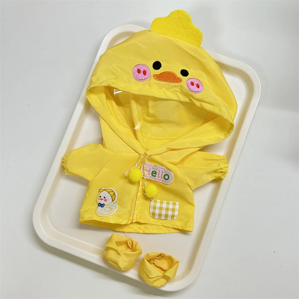 Mini Raincoat & Boots Outfit for Labubu Idol Doll – Doll Clothes & Accessories Gift Set
