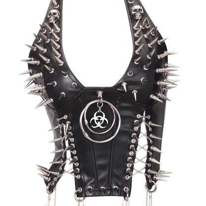 Y2K Gothic Spiked Tank Top - Punk Rock Emo Grunge Festival Style for Women