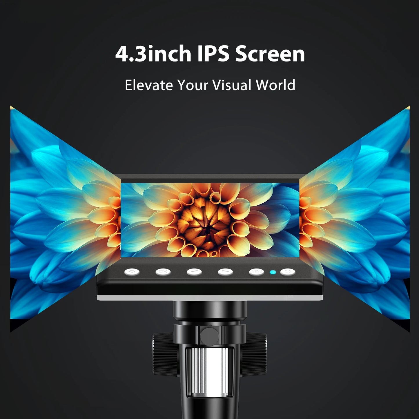 Hayve 4.3” Digital Microscope – 1000X 1080P Coin & Soldering Microscope with 8 LEDs, PC View Video Inspection Tool for Electronics Repair