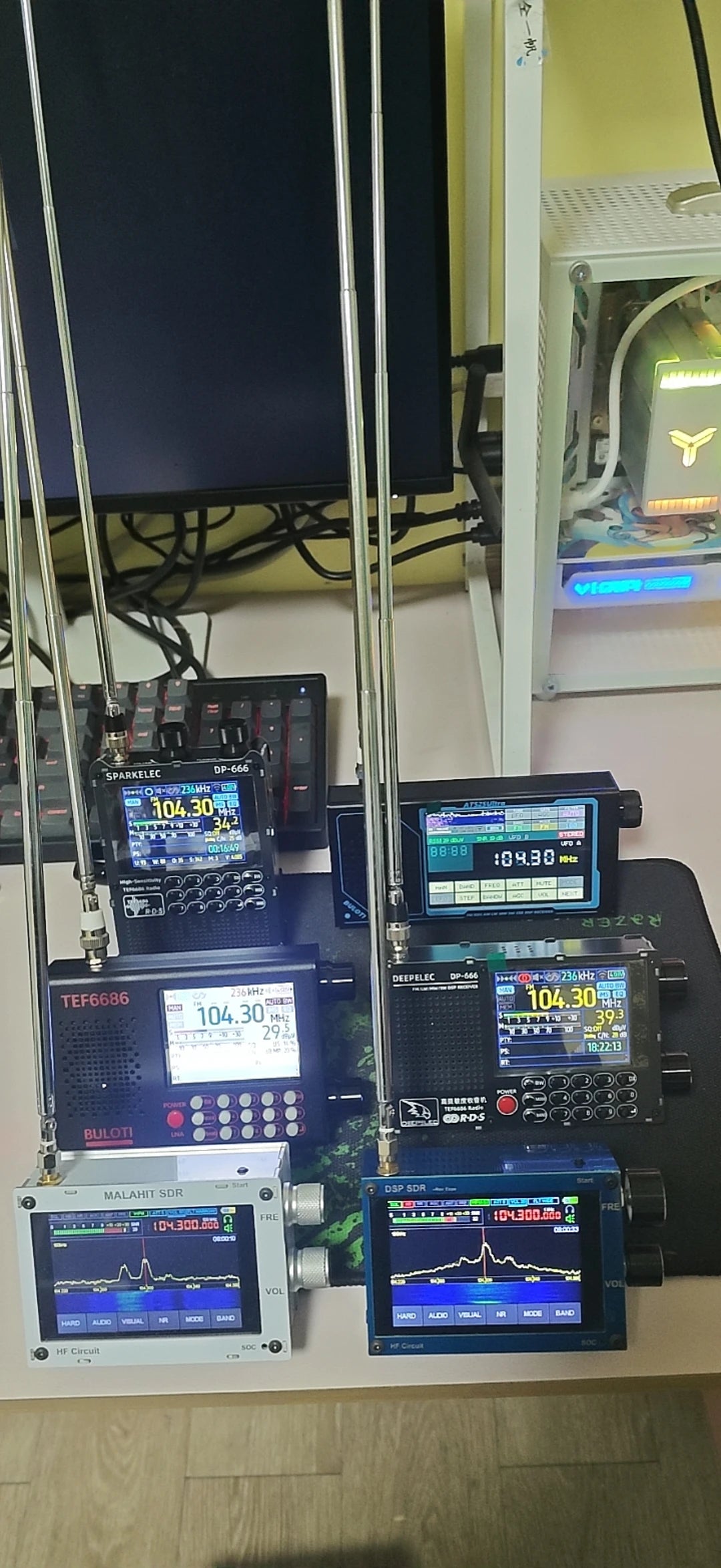 DP-666 TEF6686 Digital Radio - Full-Band FM AM LW MW SW Receiver with ESP32, RDS & 2.8-Inch IPS LCD
