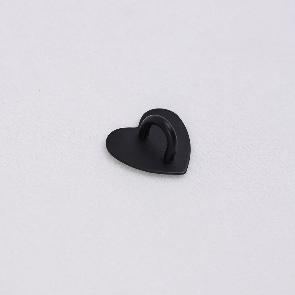 Kawaii Metal Heart Phone Charm — Adhesive Holder, Finger Ring Stand, Case Hook & Buckle Accessory with String