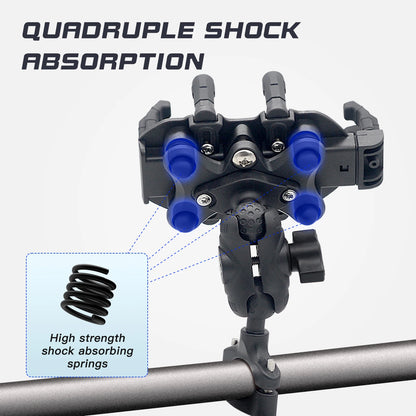 Aluminum Motorcycle Handlebar Phone Holder – Anti-Vibration Navigation & Mirror Mount Stand