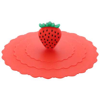 Cartoon 10cm Cute Silicone Cup Cover - Heat-Resistant, Leak-Proof, Dustproof Sealed Lid for Tea Cups