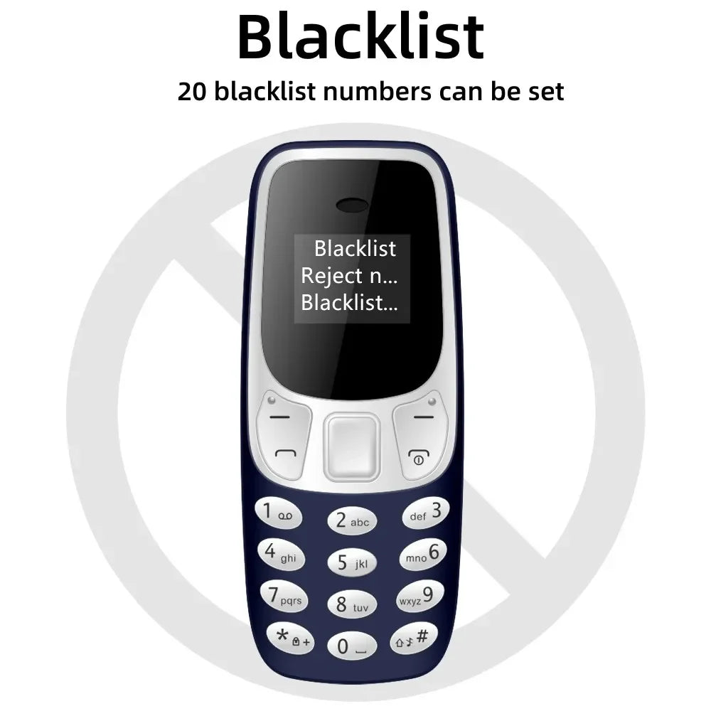 BM10 Mini Mobile Phone – Dual SIM, Bluetooth, Voice Changer, Low Radiation, Voice Recording, Multi-Language Small Cellphone