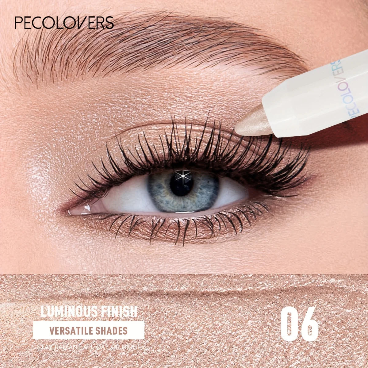 Waterproof Eyeshadow Sticks – Long-Lasting High-Pigmented Shimmer & Matte Neutral Brown Crayon Pencil