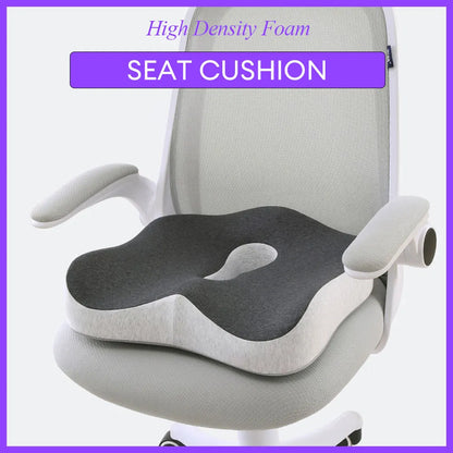 Memory Foam Seat Cushion for Back & Sciatica Pain Relief – Prostate Support Hip Shaping Cushion