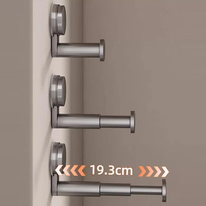 AOBT No-Drill Suction Cup Retractable Folding Hanger Rack — Adjustable-Length Wall & Door Storage