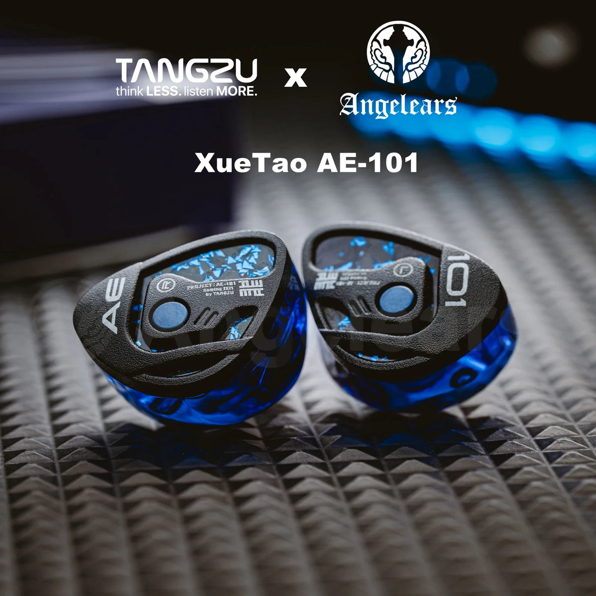TANGZU X Angelears AE101 In-Ear Monitor - Purple 10mm Glass Diaphragm Dynamic Driver Gaming Earphones
