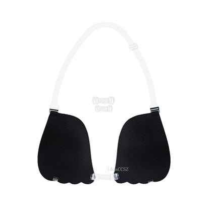 Adhesive Silicone Push-Up Bra - Invisible Backless Lingerie with Transparent Straps for Women