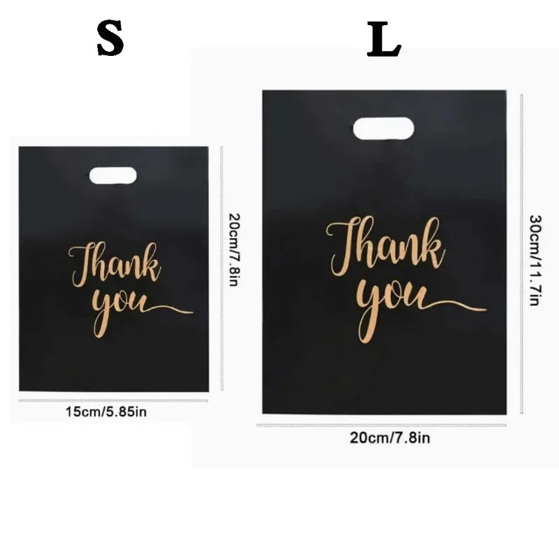 100PCS Black Thanksgiving Gift Bags – Candy & Product Packaging for Wedding, Birthday, Party Decoration