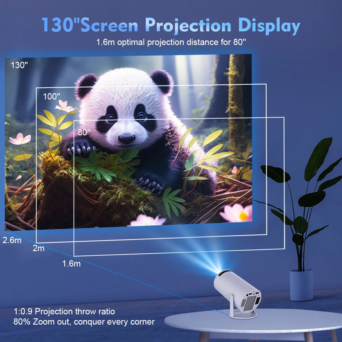 Magcubic HY300 PRO Projector - 4K Android 11, Dual Wifi6, 260ANSI, BT5.0, 1080P Home Cinema & Outdoor Projector