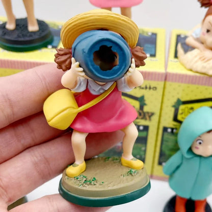 New Arrival Anime PVC Figure – Cute Fireflies Girl & Ponyo Model for Desktop Decoration, Kids Toys & Birthday Gifts