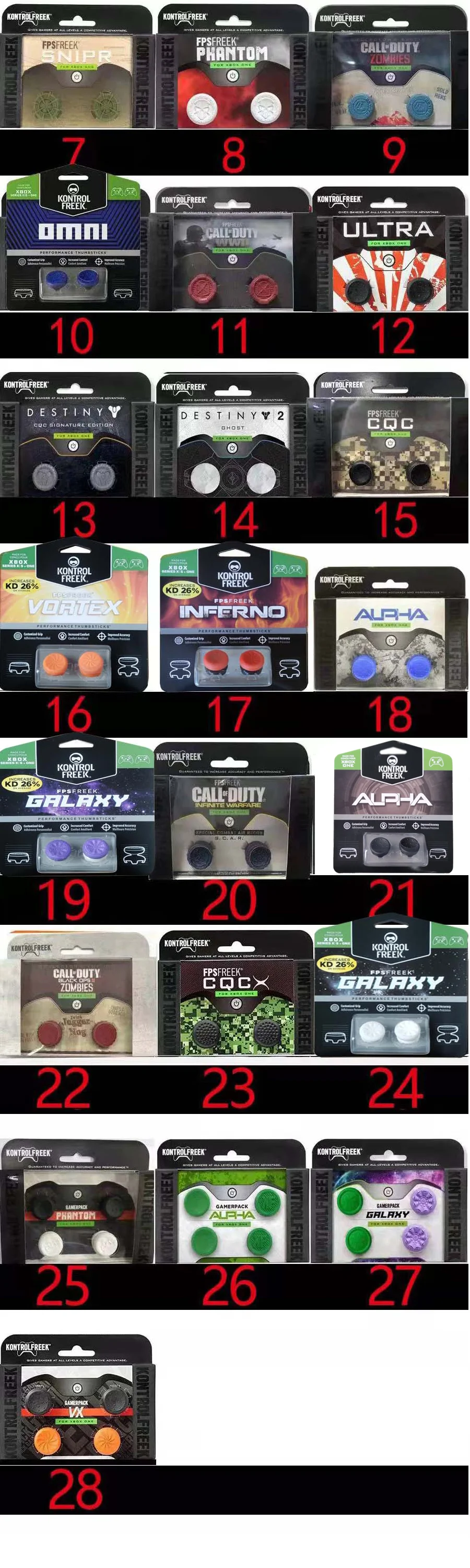 Freek Galaxy Performance Thumb Grip Caps – Silicone Analog Stick Covers for Xbox Series S/X Controller (Wholesale)