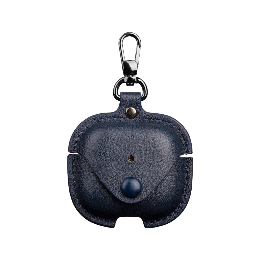 Leather Business Case for AirPods 4 – Luxury PU Headphone Cover with Hook