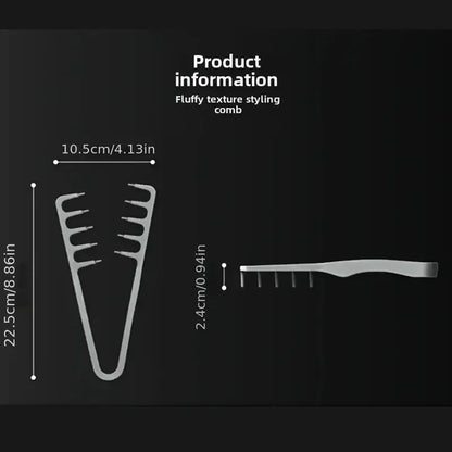 Volumizing Wide-Tooth Hair Styling Comb –  Textured Comb for Men’s Bangs & Hair Styling