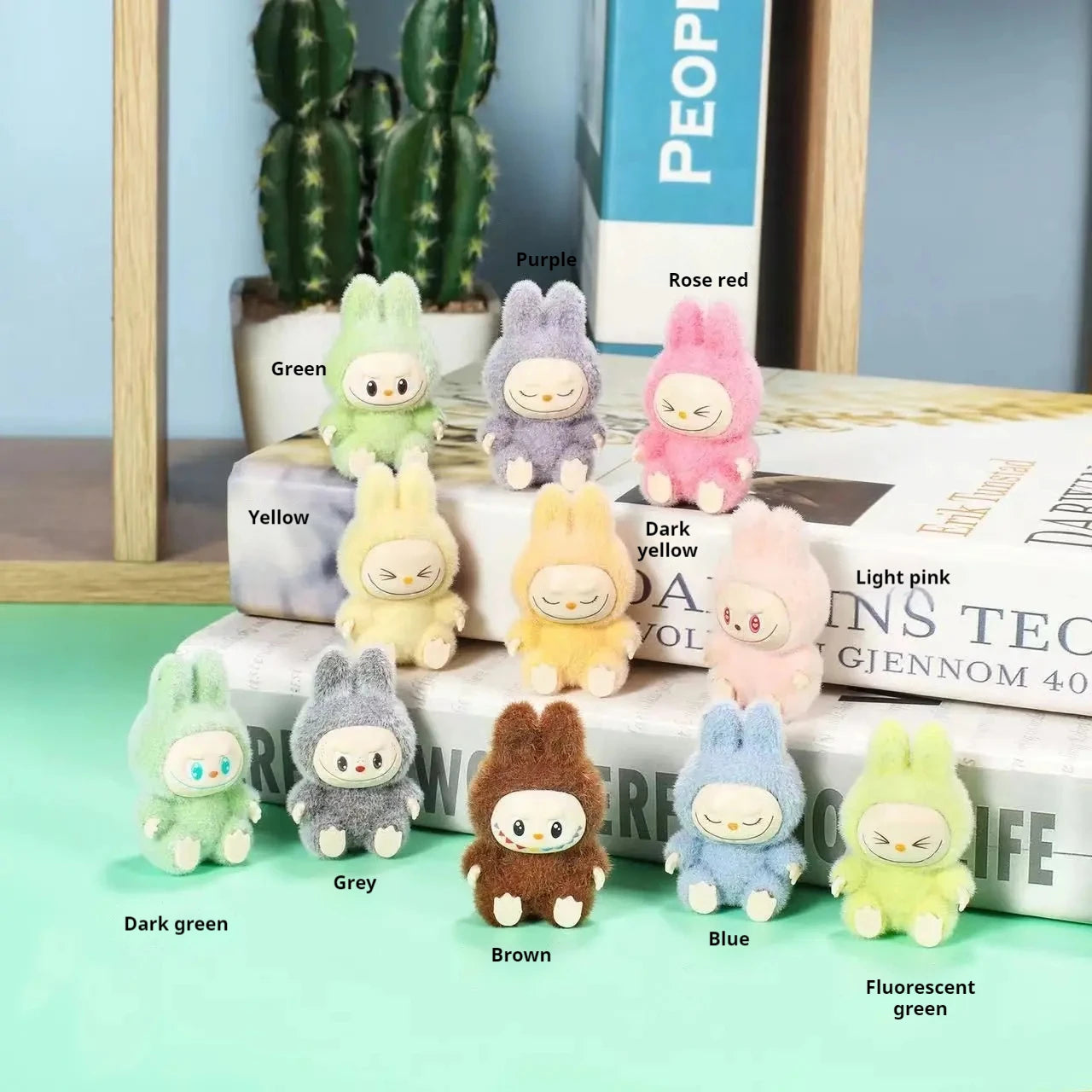 Labubu Mini Plush Toy 4.3cm – Sitting Posture Handmade Cartoon DIY Desktop Ornament Mystery Box Gift