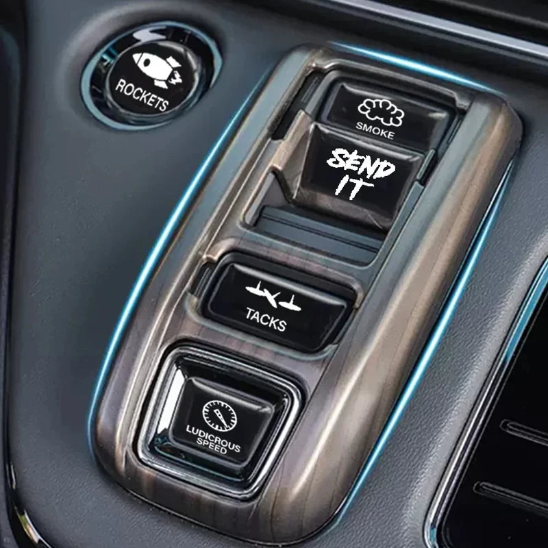 15PCS Car Dashboard Switch Stickers - Self-Adhesive Button Labels for Car & Truck Console Decoration