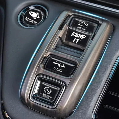 15PCS Car Dashboard Switch Stickers - Self-Adhesive Button Labels for Car & Truck Console Decoration