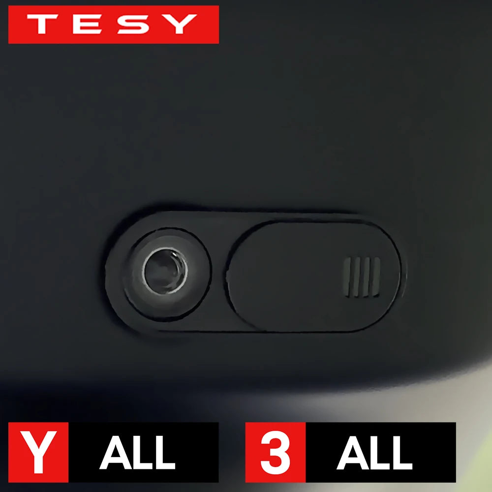 Webcam Privacy Cover - Sliding Camera Blocker for Tesla Model Y, Model 3, Cybertruck, Laptops, Tablets & iPad Devices