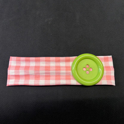 Y2K Vintage Polka Dot Headband - Trendy Button Hairband for Women, Cute Casual, Sports, and Yoga Accessories
