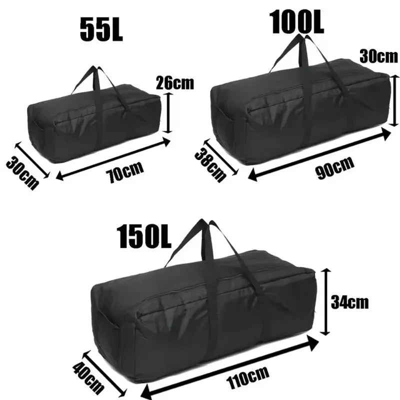 55L-150L Waterproof Duffle Bag - 1680D Oxford Fabric Foldable Travel & Hiking Storage Backpack