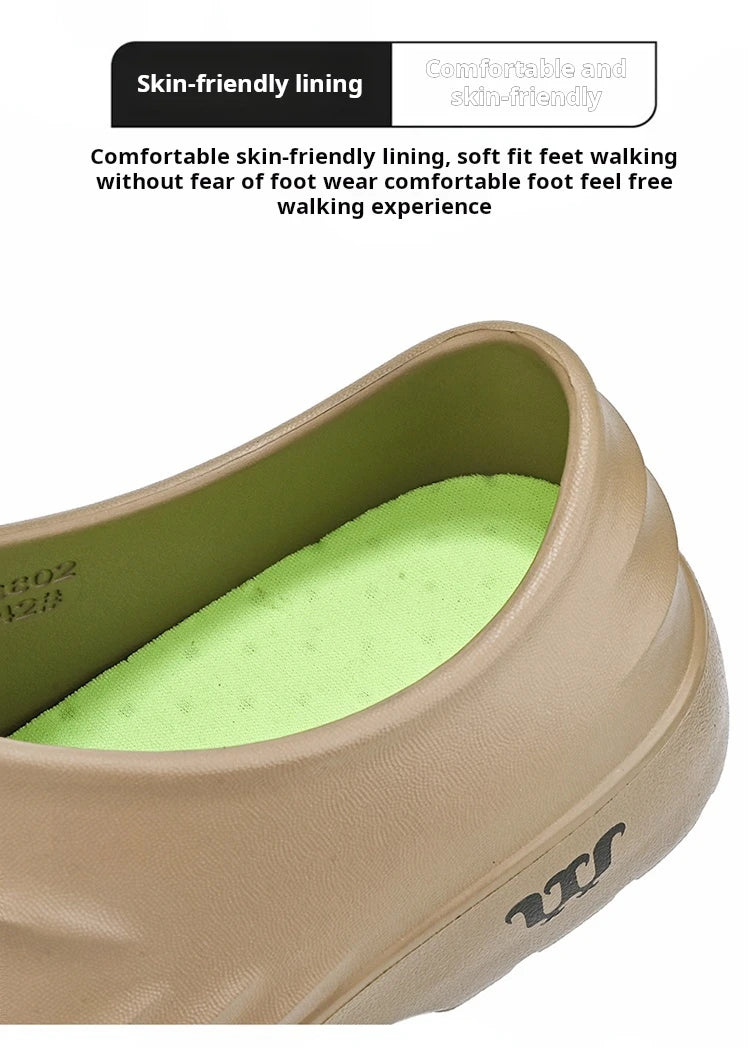 Summer Chef Shoes – Anti-Slip & Oil-Proof Work Slippers, Casual Trendy One-Step Fashion Sports Shoes