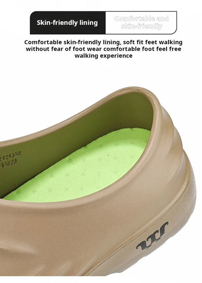 Summer Chef Shoes – Anti-Slip & Oil-Proof Work Slippers, Casual Trendy One-Step Fashion Sports Shoes