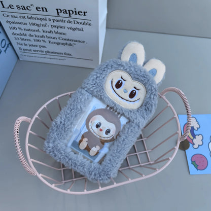 Cartoon Plush Card Wallet — Cute Small Purse for Bank Cards & Storage Bag
