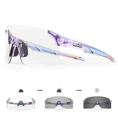 SCVCN Photochromic Sunglasses for Cycling & Outdoor Sports - Men & Women's MTB Climbing Eyewear, Driving Bicycle Goggles