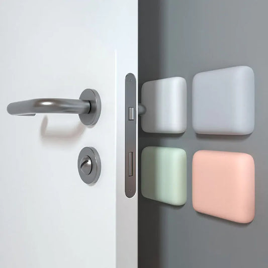 Silicone Door Stopper Handle Bumpers - Self-Adhesive, Mute, Anti-Shock Protection - Home Improvement Wall Protector Pad for Porte