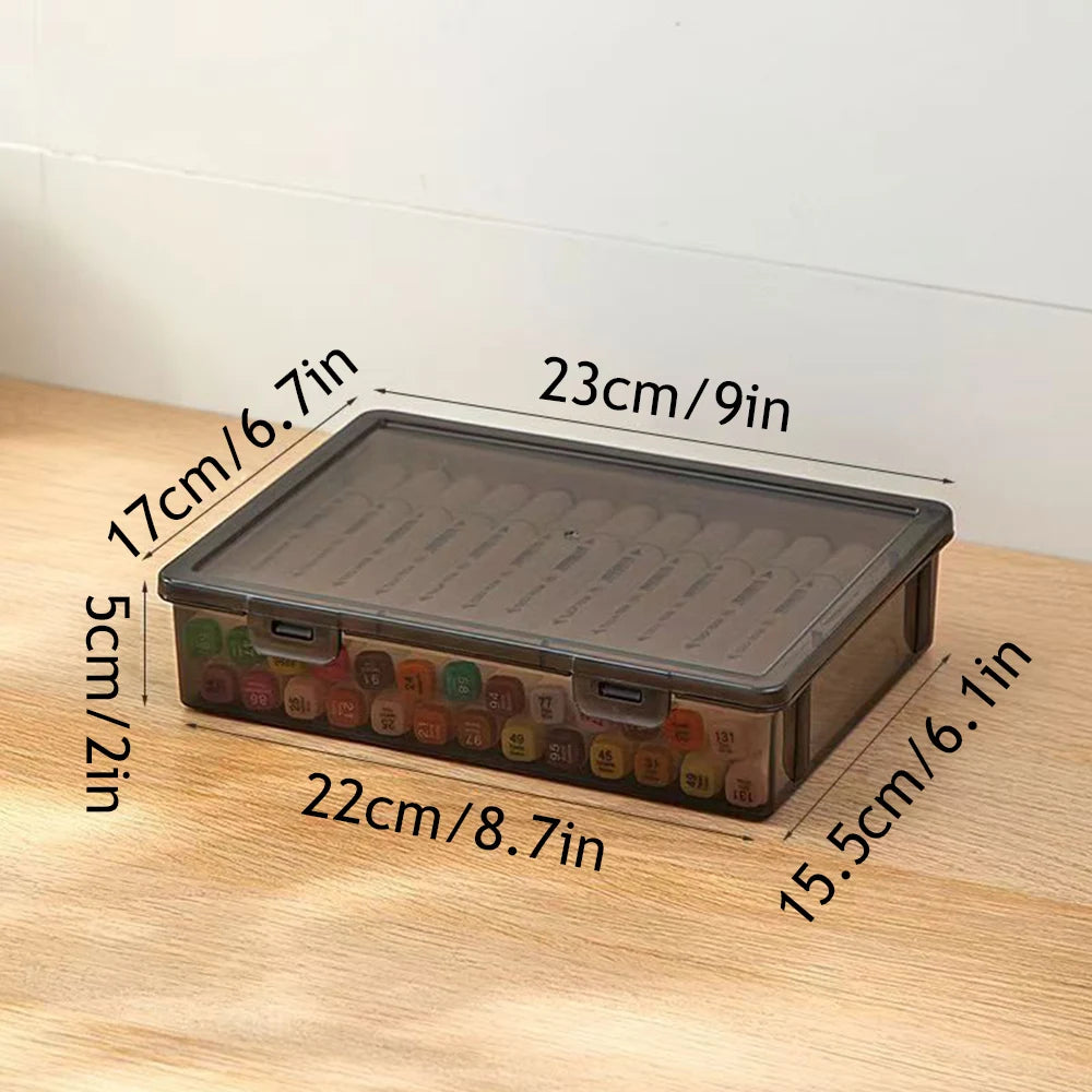 Plastic Document Organizer – Clear Square Desktop Storage Box for Papers and Files