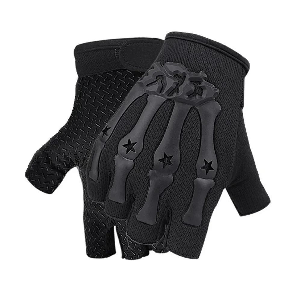 Fingerless Riding Gloves – Non-Slip Half Finger Gloves for Motorcycle, Cycling, Climbing, Hiking & Outdoor Sports