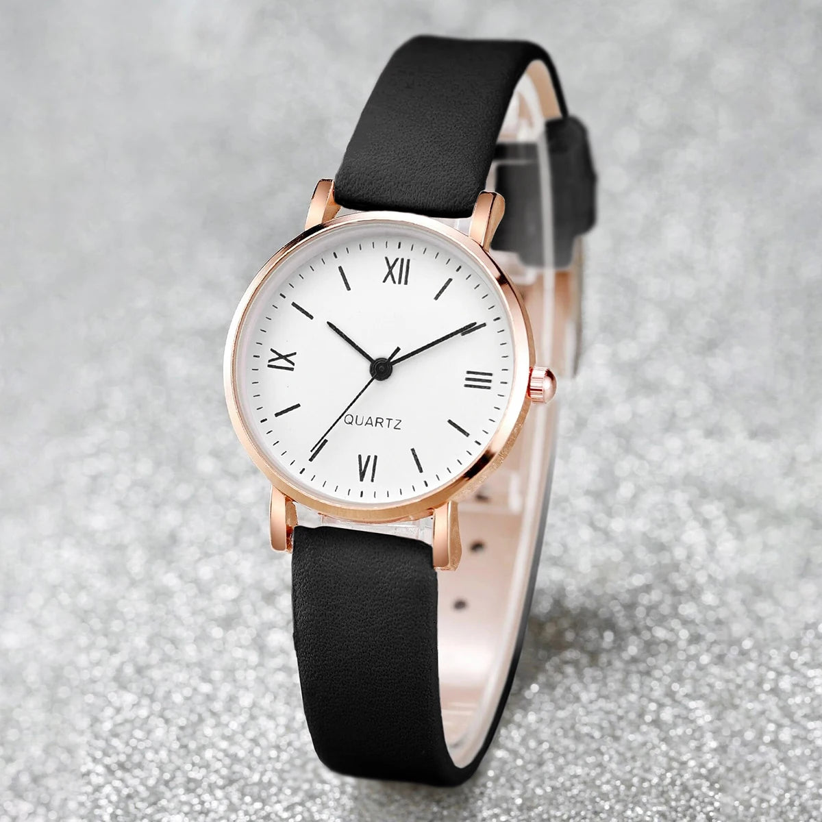 Women’s Small Dial Quartz Watch – Simple Leather Strap Ladies Wristwatch Gift