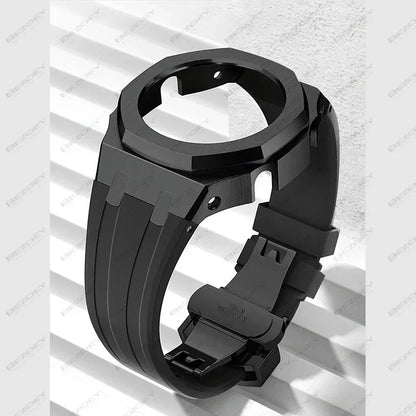 GEN4 Casioak GA2100 Mod Kit – Stainless Steel Case, Bezel, and Rubber Strap Replacement for G-SHOCK GA2100/GA2110