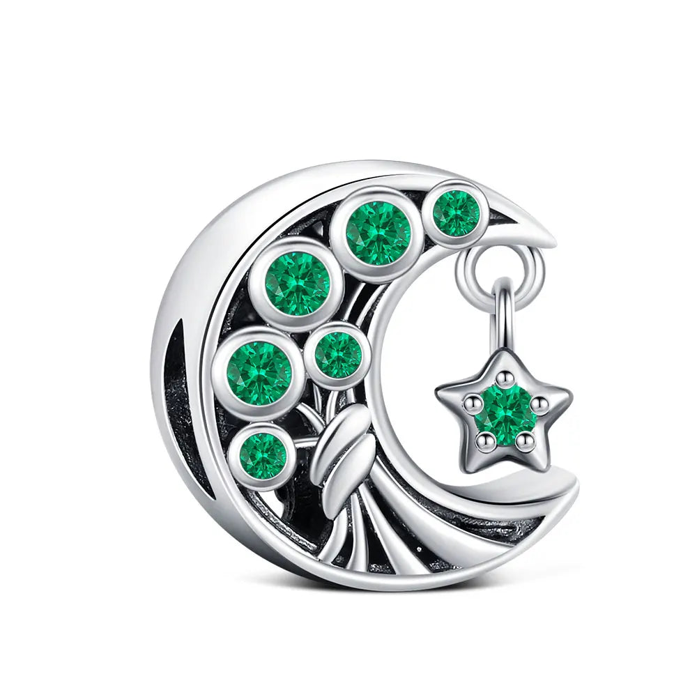 925 Sterling Silver Robot & Sea Turtle Charms Pendant — Moon Bead Bracelet Accessory, DIY Fashion Jewelry Gift for Women
