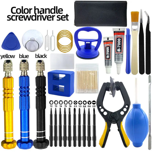 Mobile Phone Repair Tool Kit – Screwdriver, Tablet Battery Disassembly, Screen Opening & Dust Cleaning Set with Small Pentagon Tools
