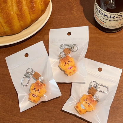 Chiikawa 3D Cartoon Keychain 1/3 Pcs - Cute Funny Backpack Bib Pendant Charm