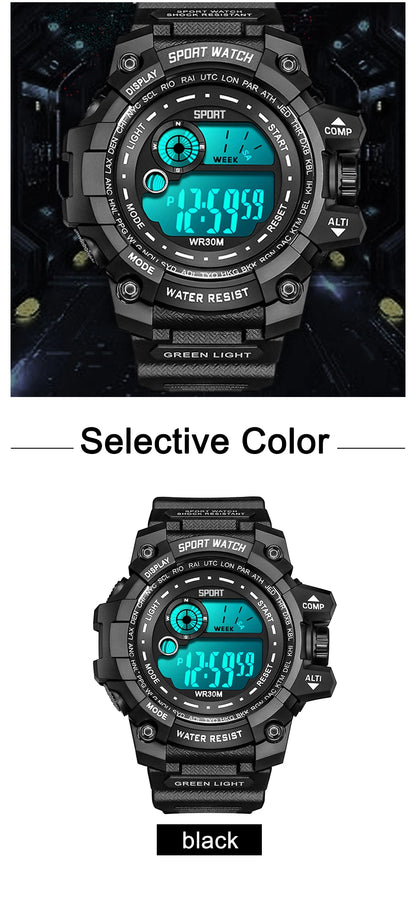 New Men's LED Digital Watches – Luminous, Waterproof Sport Watch for Men, Date Army Military Clock Relógio Masculino