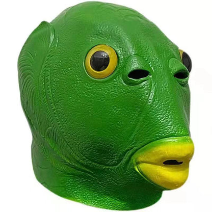 Green Fish Head Mask – Fun Halloween & Party Prop, Perfect for Photos and Party Favors